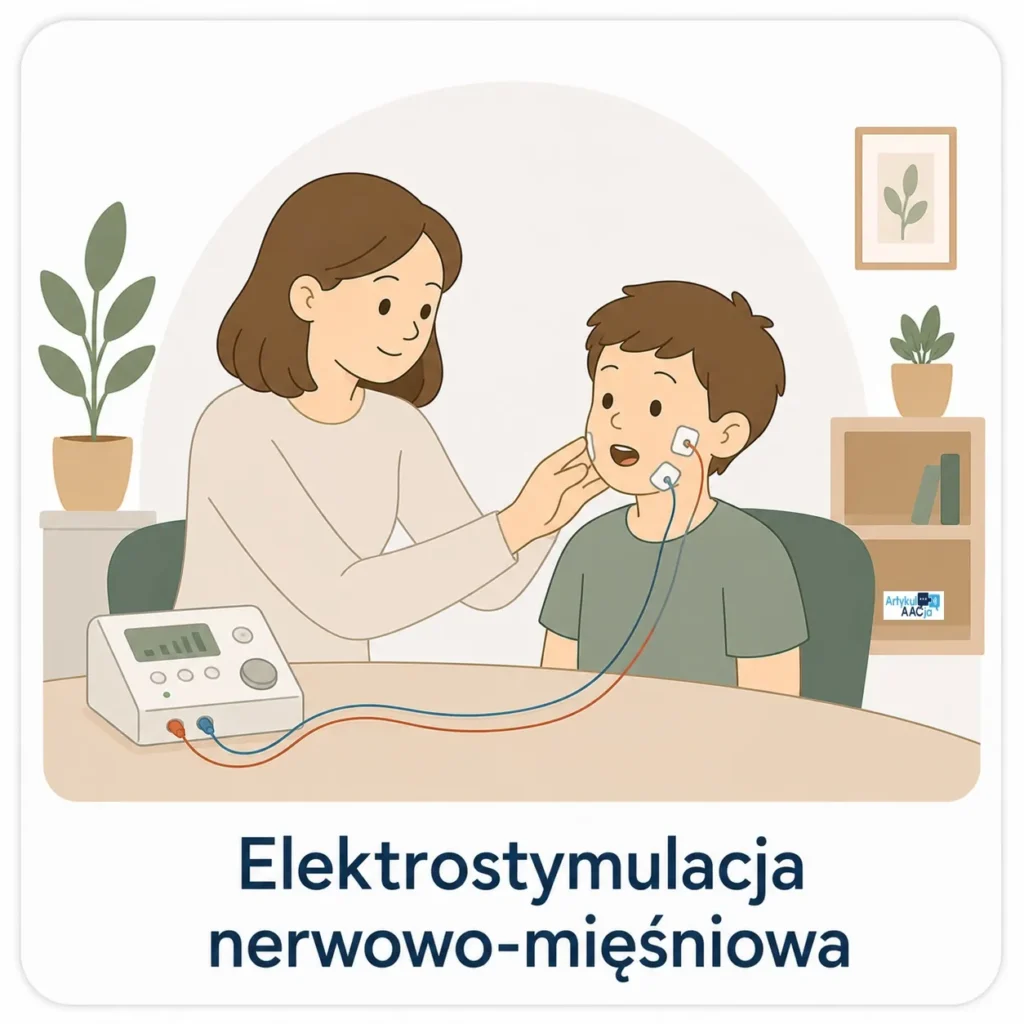 Elektrostymulacja nerwowo-mięśniowa wykonywana przez terapeutę w Gabinecie ArtykulAAcja na Ursynowie