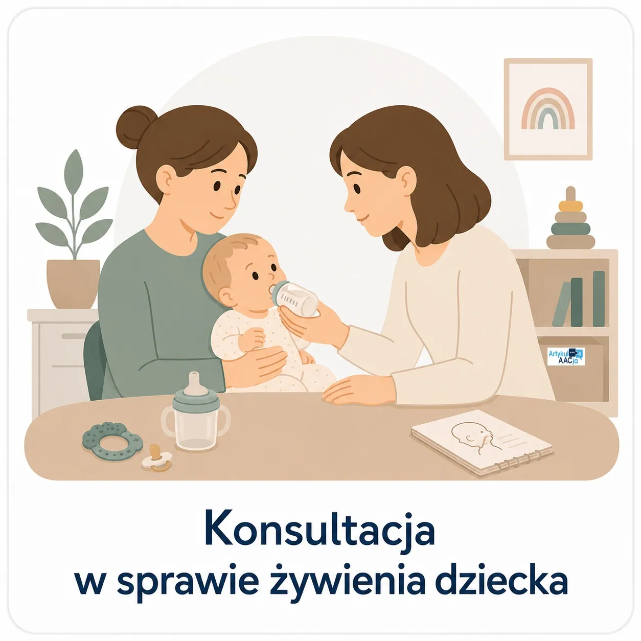 Konsultacja w sprawie żywienia dziecka z rodzicem i terapeutą i nauka karmienia w Gabinecie ArtykulAAcja na Ursynowie