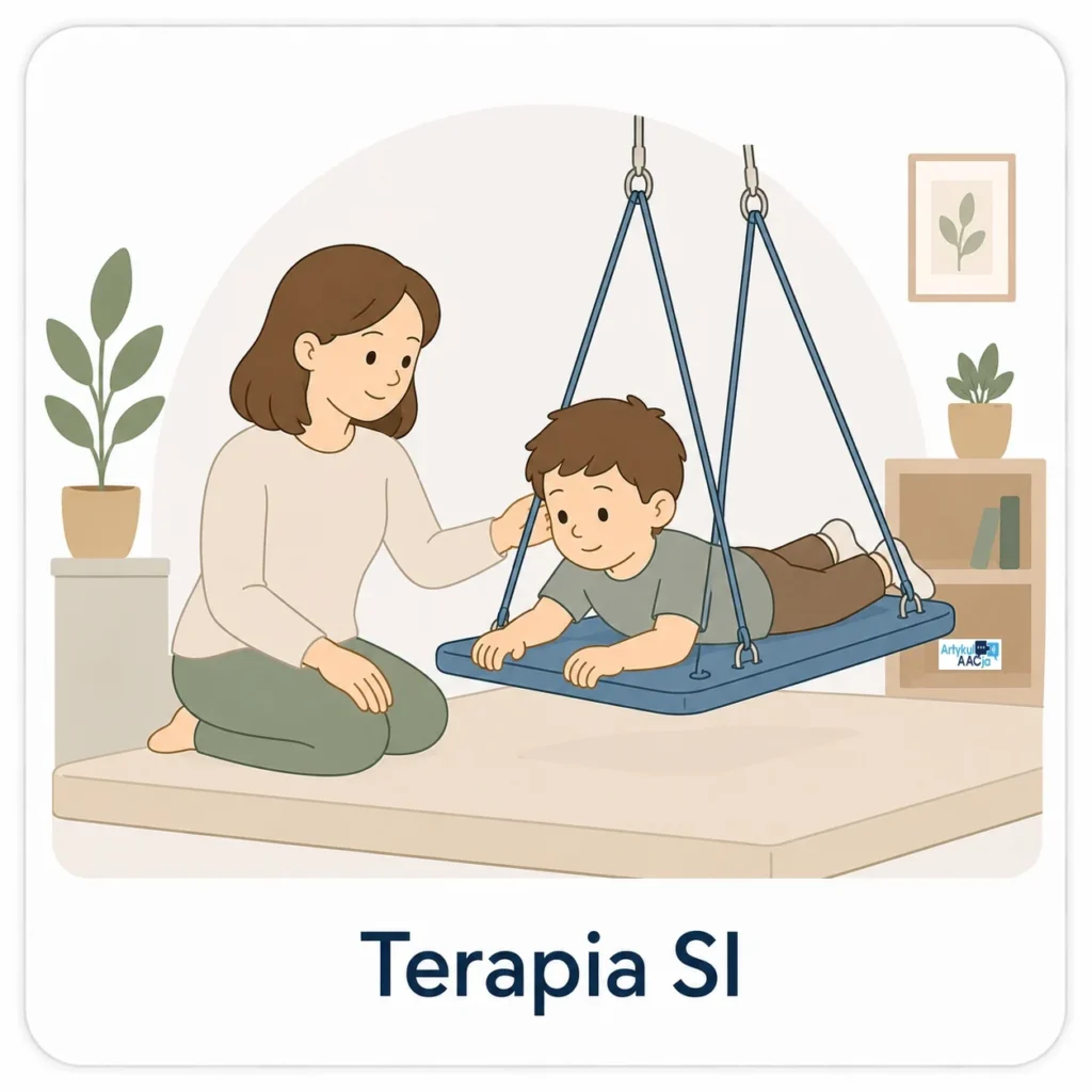 Terapia integracji sensorycznej SI dziecka z wykorzystaniem sprzętu terapeutycznego w Gabinecie ArtykulAAcja na Ursynowie