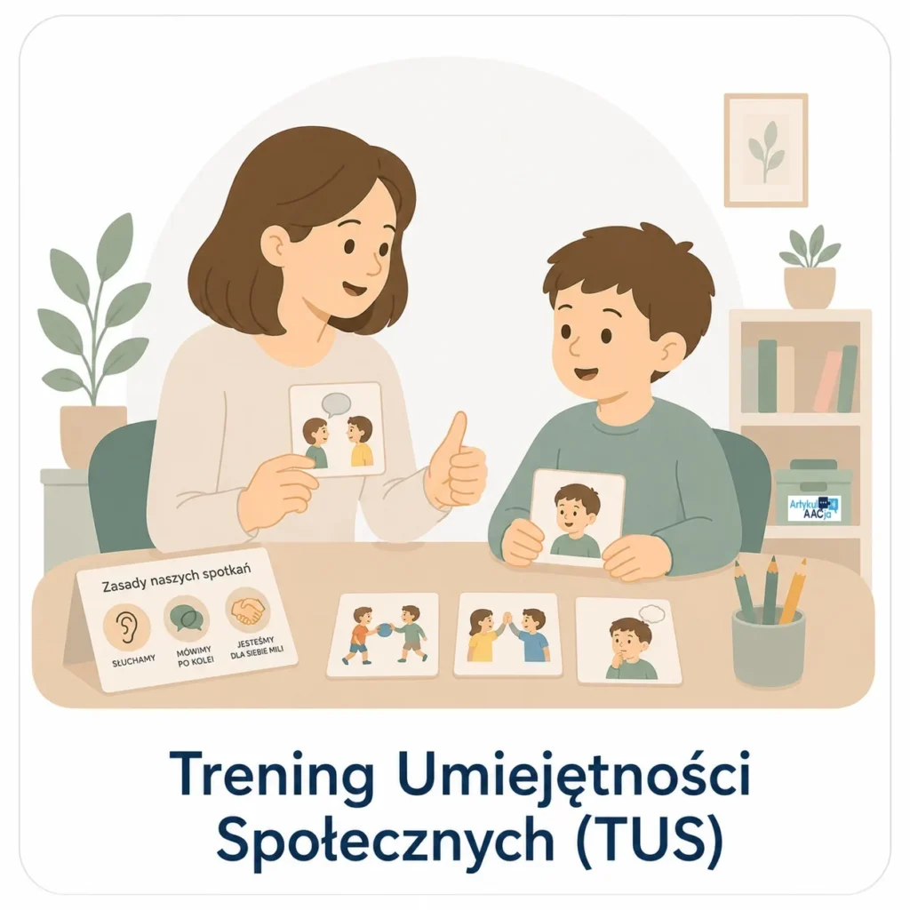 Trening umiejętności społecznych TUS dziecka podczas zajęć w Gabinecie ArtykulAAcja na Ursynowie